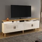 Rack Para Tv Até 55 Polegadas 4 Portas Retrô Cajueiro Yescasa