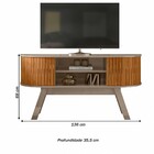 Rack Para Tv Até 55 Polegadas Atlanta 2 Portas Fendi/naturale