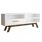 Rack Para Tv Até 55 Polegadas Bolonha 1 Porta Branco - Panora