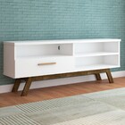 Rack Para Tv Até 55 Polegadas Bolonha 1 Porta Branco - Panora