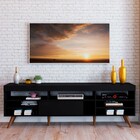 Rack Para Tv Até 55 Polegadas Celta Pé Retrô Preto - Panorama