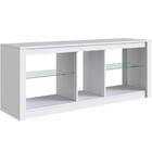 Rack Para Tv Até 55 Polegadas Com Led Leo Branco 136 Cm