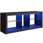 Rack Para Tv Até 55 Polegadas Com Led Leo Preto 136 Cm