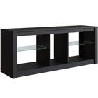 Rack Para Tv Até 55 Polegadas Com Led Leo Preto 136 Cm