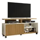 Rack Para Tv Até 55 Polegadas Com Nichos 1 Porta E Rodízios M