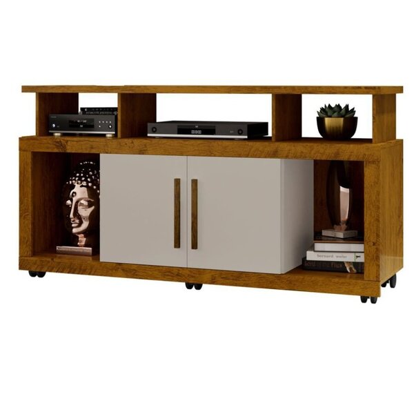 Rack Para Tv Até 55 Polegadas Com Rodízios E 2 Portas Star 13