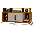 Rack Para Tv Até 55 Polegadas Com Rodízios E 2 Portas Star 13