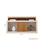 Rack Para Tv Até 55 Polegadas Dragon 1 Porta Ripada Mel/off W