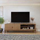 Rack Para Tv Até 55 Polegadas Frisado Ouro Preto  Cinamomo