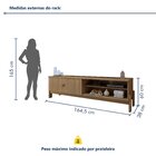 Rack Para Tv Até 55 Polegadas Frisado Ouro Preto  Cinamomo