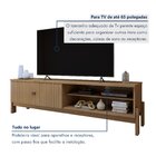 Rack Para Tv Até 55 Polegadas Frisado Ouro Preto  Cinamomo