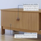 Rack Para Tv Até 55 Polegadas Frisado Ouro Preto  Cinamomo