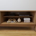 Rack Para Tv Até 55 Polegadas Frisado Ouro Preto  Cinamomo