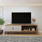 Rack Para Tv Até 55 Polegadas Frisado Ouro Preto  Cinamomo/of