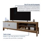 Rack Para Tv Até 55 Polegadas Frisado Ouro Preto  Cinamomo/of