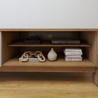 Rack Para Tv Até 55 Polegadas Frisado Ouro Preto  Cinamomo/of