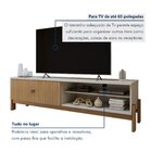 Rack Para Tv Até 55 Polegadas Frisado Ouro Preto  Off White/c