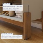 Rack Para Tv Até 55 Polegadas Frisado Ouro Preto  Off White/c