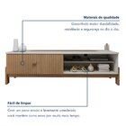 Rack Para Tv Até 55 Polegadas Frisado Ouro Preto  Off White/c