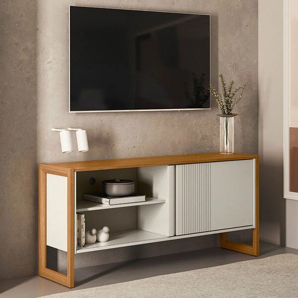 Rack Para Tv Até 55 Polegadas Gold Nature/off White