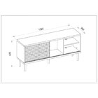 Rack Para Tv Até 55 Polegadas Industrial 136cm Em Bp Porta Re