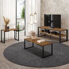 Rack Para Tv Até 55 Polegadas Industrial Preto/canela Rústico