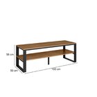 Rack Para Tv Até 55 Polegadas Industrial Preto/canela Rústico