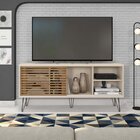 Rack Para Tv Até 55 Polegadas Industrial Retrô 136cm Em Bp Po