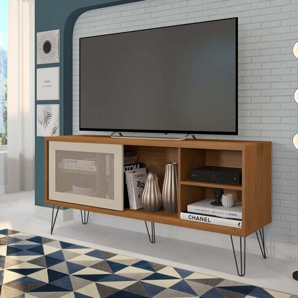 Rack Para Tv Até 55 Polegadas Industrial Retrô 136cm Em Bp Po