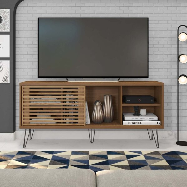 Rack Para Tv Até 55 Polegadas Industrial Retrô 136cm Em Bp Po