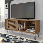 Rack Para Tv Até 55 Polegadas Industrial Retrô 136cm Em Bp Po