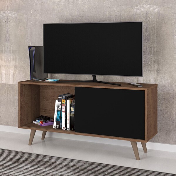 Rack Para Tv Até 55 Polegadas Malaga 1 Porta Freijo Rustico/p