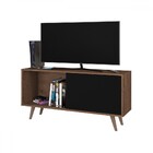 Rack Para Tv Até 55 Polegadas Malaga 1 Porta Freijo Rustico/p