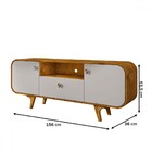 Rack Para Tv Até 55 Polegadas Noronha 2 Portas 1 Gaveta Natur