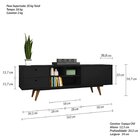 Rack Para Tv Até 55 Polegadas Pés Em Madeira Maciça Retrô 85