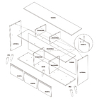 Rack Para Tv Até 55 Polegadas Pés Madeira Branco C/madeirado