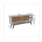 Rack Para Tv Até 55 Polegadas Pés Madeira Retrô Paládio  Bran