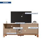 Rack Para Tv Até 55 Polegadas Porta Com Textura Microrripada