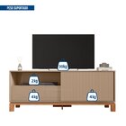 Rack Para Tv Até 55 Polegadas Porta Com Textura Microrripada