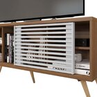 Rack Para Tv Até 55 Polegadas Retrô 136cm Em Bp Porta Pés Em