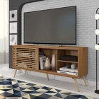 Rack Para Tv Até 55 Polegadas Retrô 136cm Em Bp Porta Pés Em