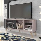 Rack Para Tv Até 55 Polegadas Retrô 136cm Em Bp Porta Pés Em