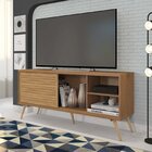 Rack Para Tv Até 55 Polegadas Retrô 136cm Em Bp Porta Pier Mu