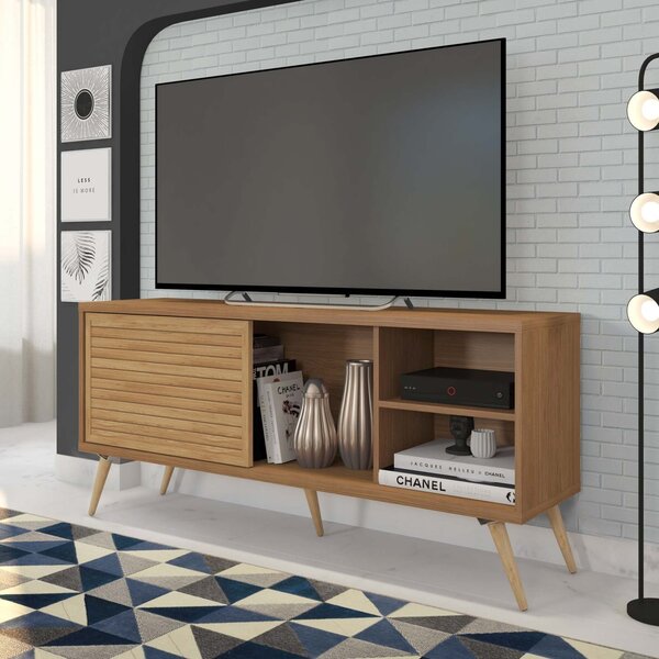 Rack Para Tv Até 55 Polegadas Retrô 136cm Em Bp Porta Pier Mu