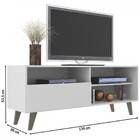 Rack Para Tv Até 55 Polegadas Sakai 1 Porta 1 Prateleira Bran