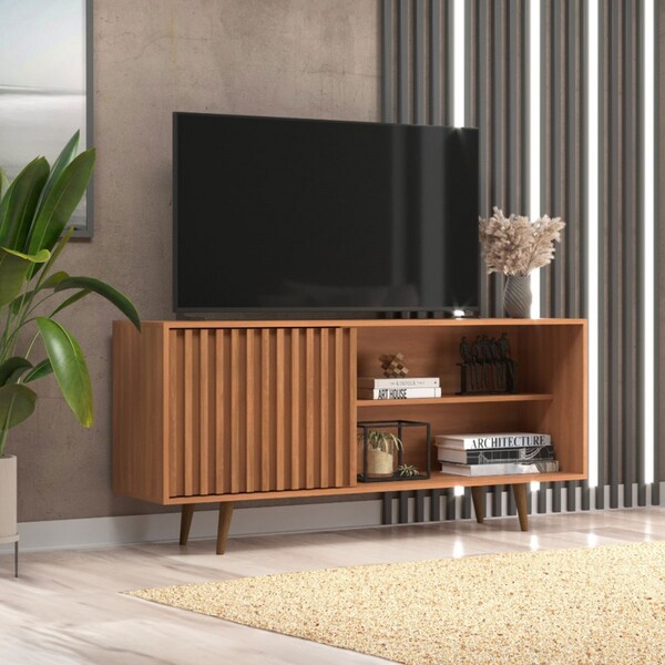 Rack Para Tv Até 55 Polegadas San Diego 1 Porta 3 Prateleiras