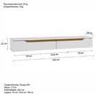 Rack Para Tv Até 55 Polegadas Suspenso Uno Branco