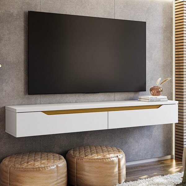 Rack Para Tv Até 55 Polegadas Suspenso Uno Branco