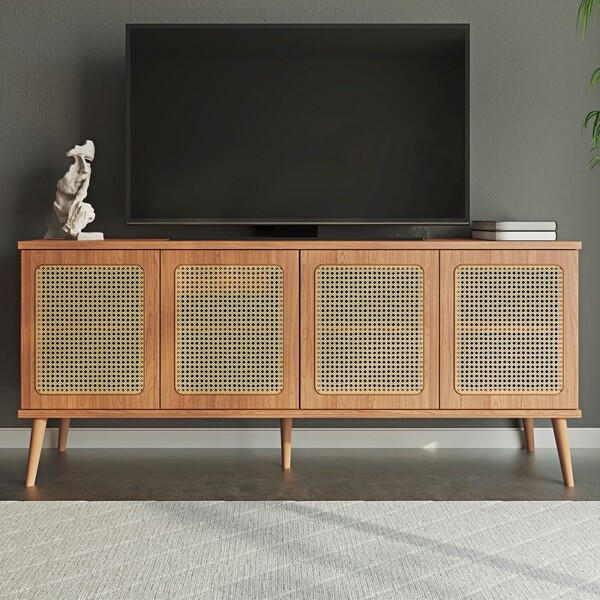 Rack Para Tv Até 55 Polegadas Tellus 4 Portas Freijó - Panora