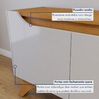 Rack Para Tv Até 58 Polegadas Grecia 4 Portas Off White/natur